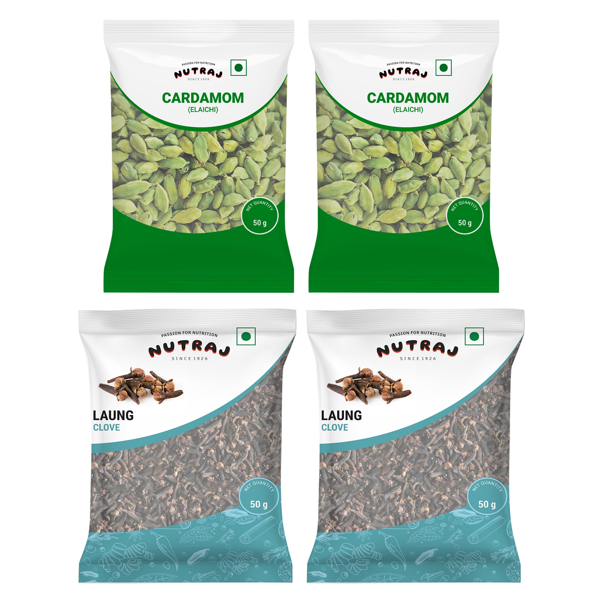 Whole Spices 150G Combo Pack - Green Cardamom (Elaichi) 50G + Laung (Clove) 50G + Black Pepper (Kali Mirch) 50G | Briyani Sabut Khada Masala
