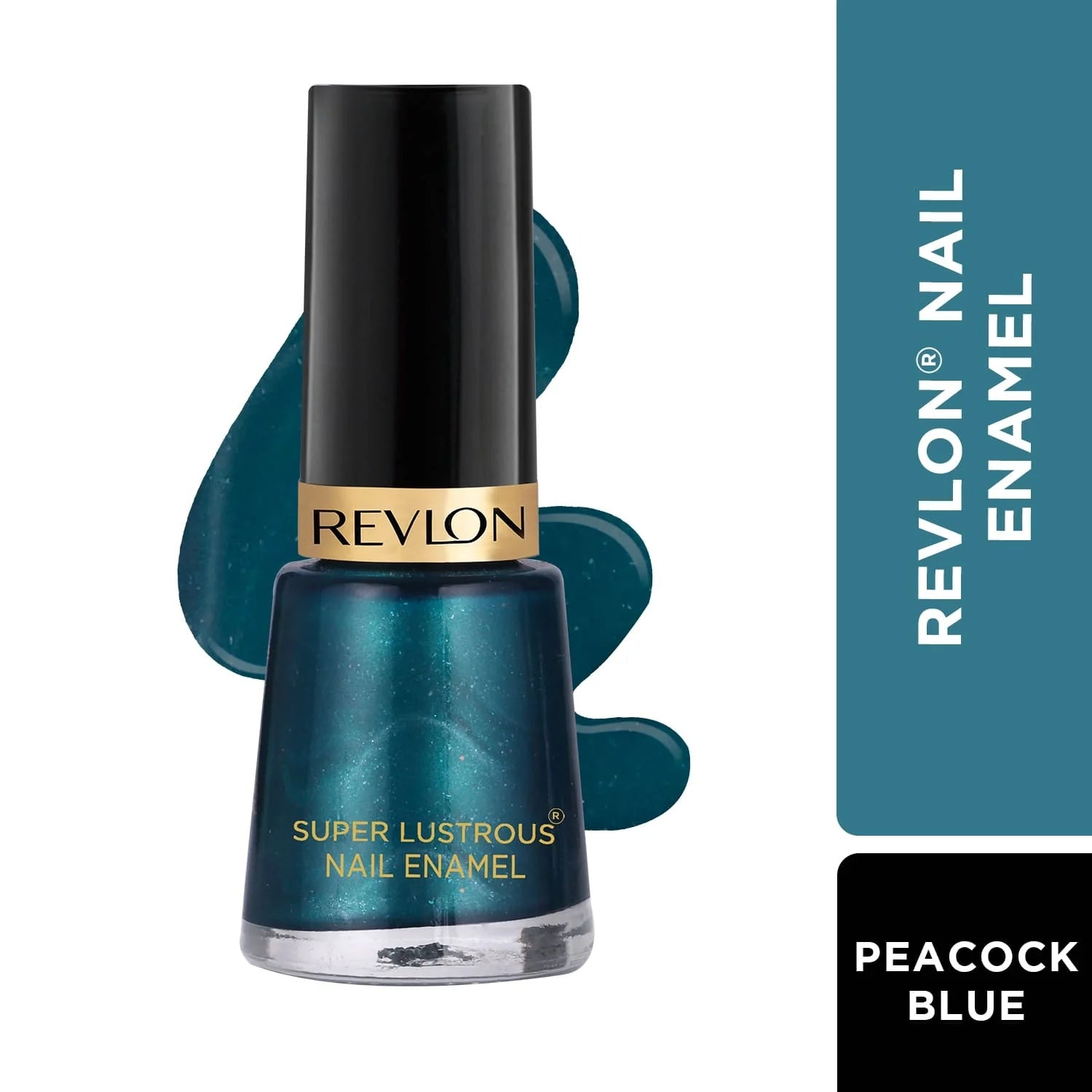 glossy Finish Nail Enamel, Peacock Blue, 8ml