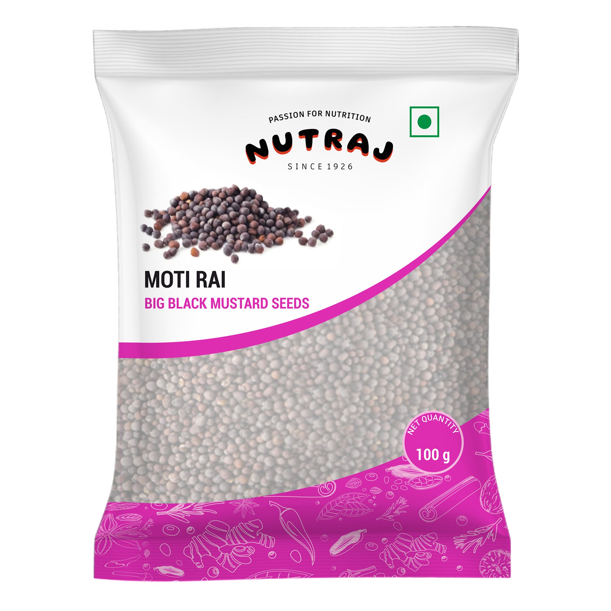 Whole Big Black Mustard Seeds 100Gm | Big Rai | Whole Kaali Rai Dana | Sarson Dana | Whole Spices