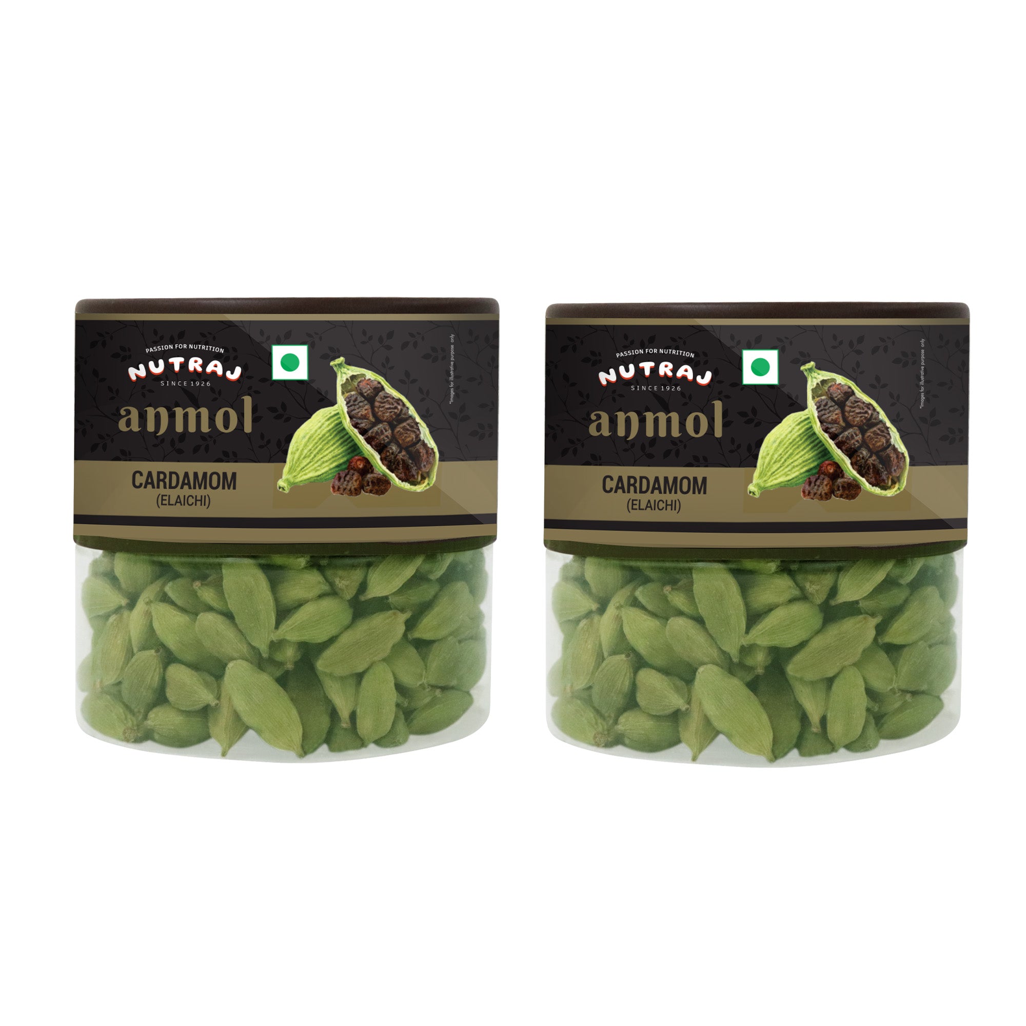 Anmol Bold Green Cardamom Whole  (75G X 2) | Bold 8Mm Elaichi Green | Hari Elaichi | Badi Elaichi