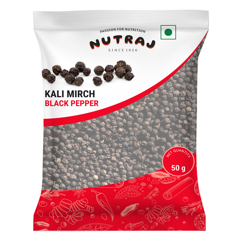 Black Pepper Seeds 50G | Kali Mirch | Authentic Taste Whole Black Pepper | Black Pepper Can Support Digestion