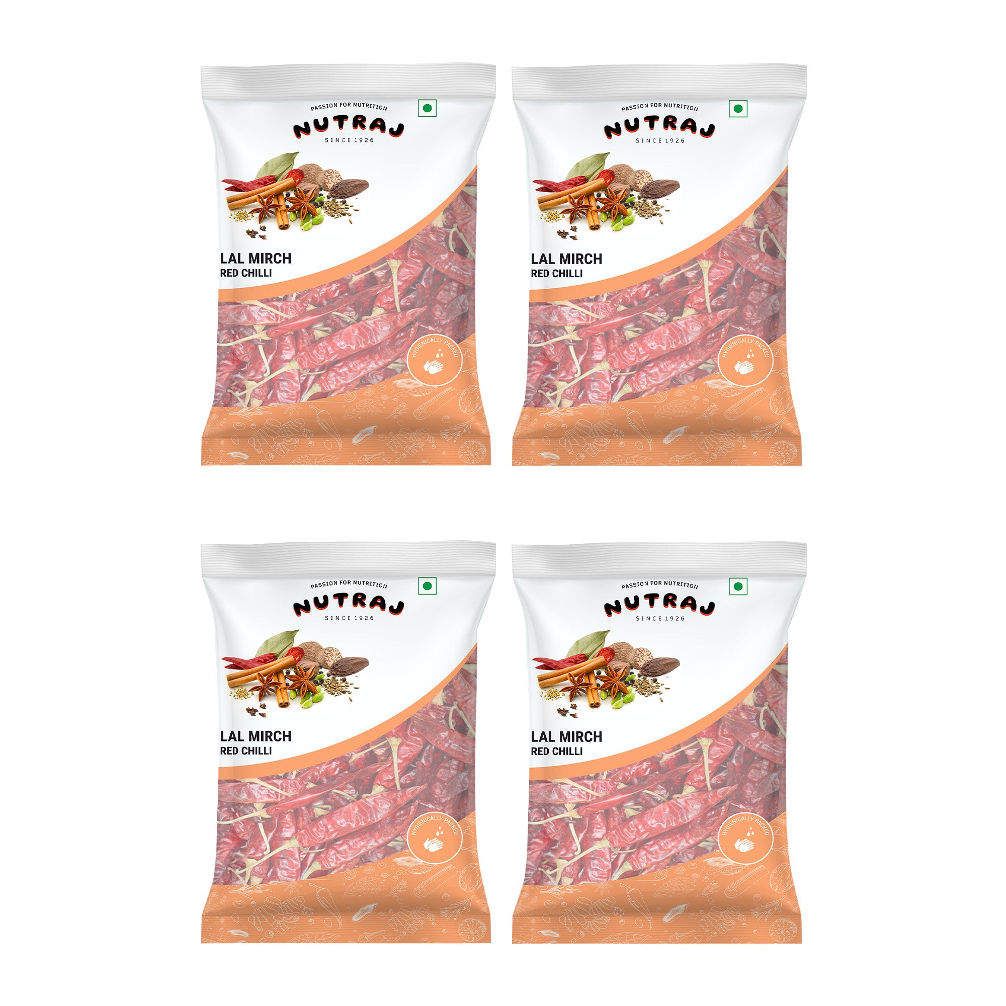 Whole Red Chilli (Lal Mirchi)  (200G X 4)