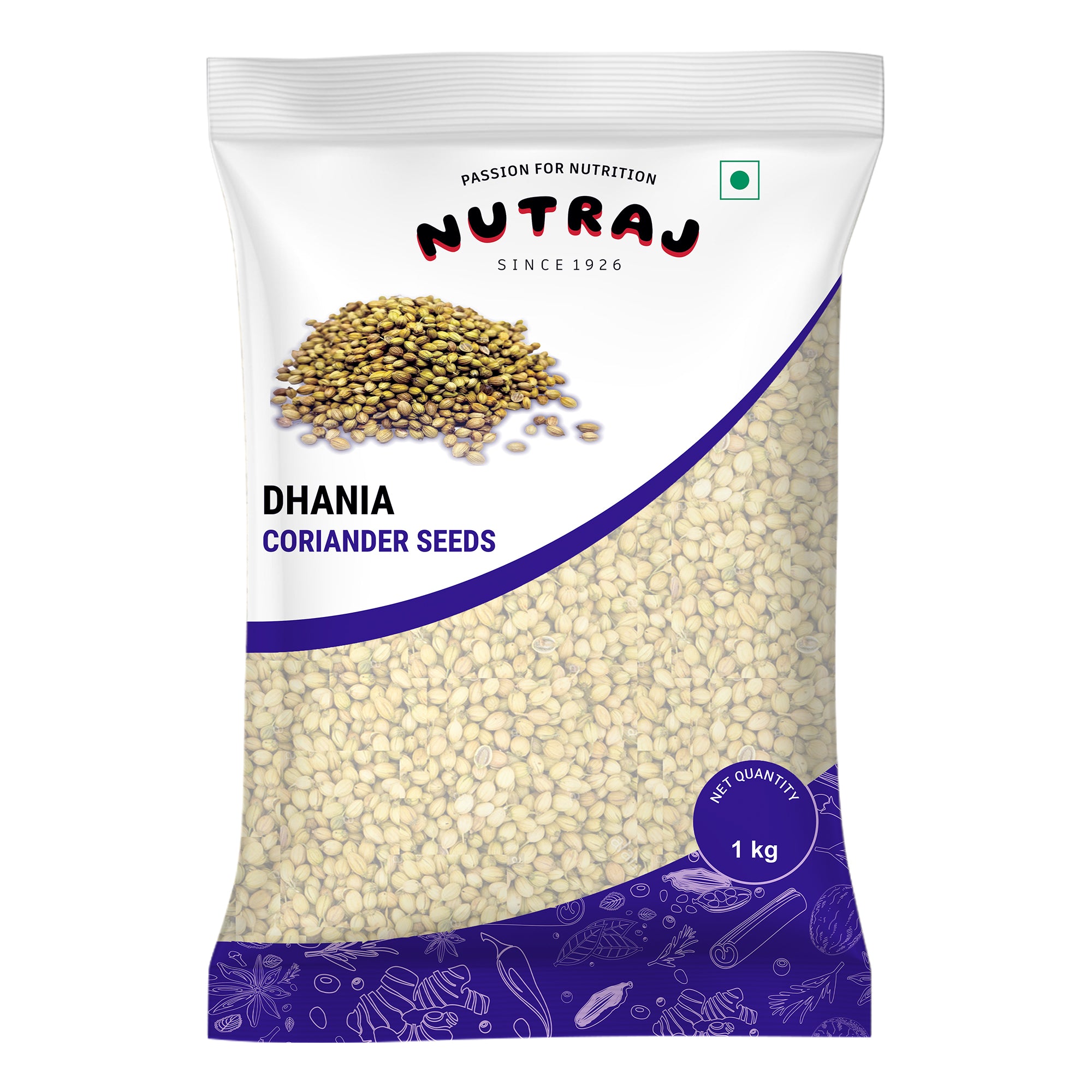 Whole Coriander Seeds 1Kg 100% Pure Dhaniya | Whole Spices