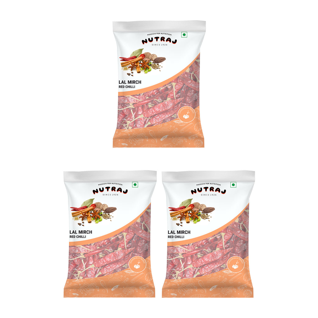 Whole Red Chilli (Lal Mirchi)  (200G X 3)