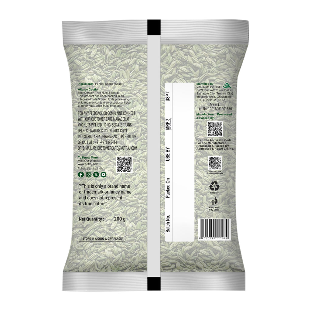 Whole Fennel Seeds (Badi Saunf) 200Gm | Mouth Freshner Saunf 100% Pure And Natural | Whole Spices