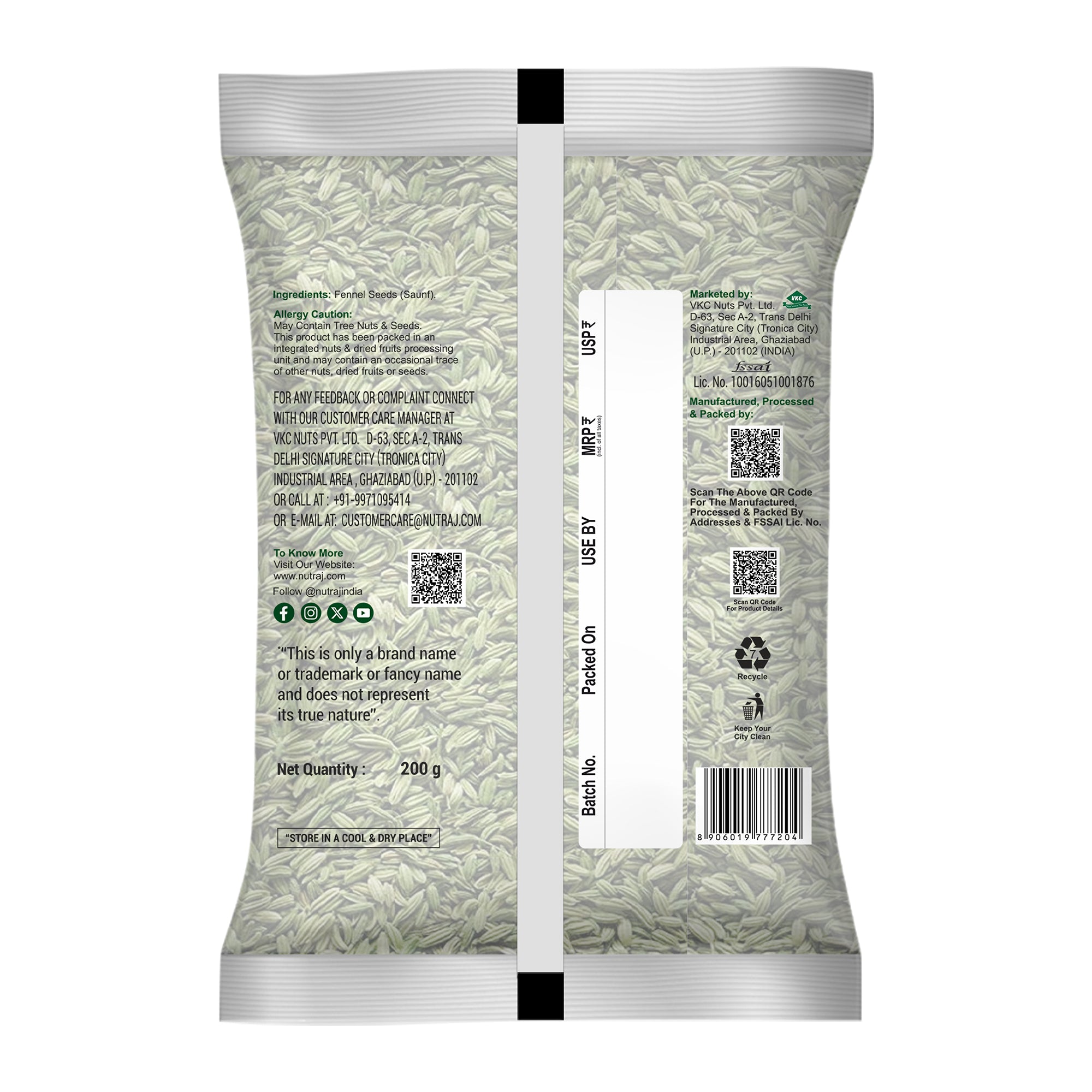 Whole Fennel Seeds (Badi Saunf) 200Gm | Mouth Freshner Saunf 100% Pure And Natural | Whole Spices