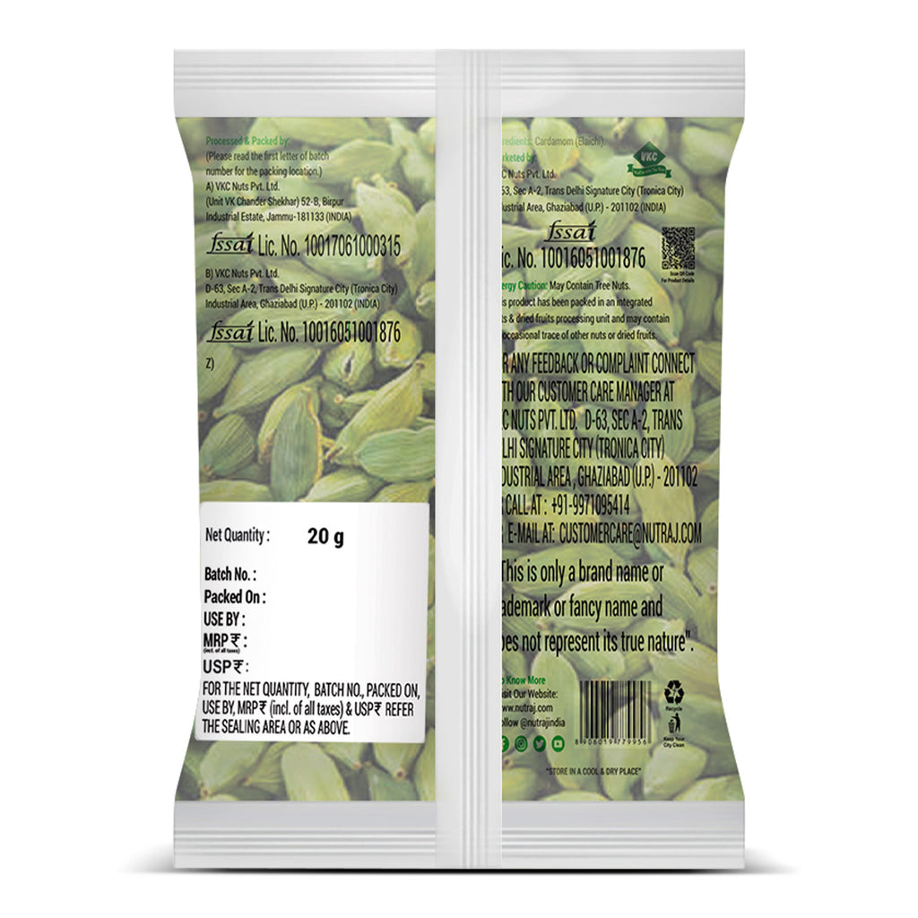 Whole Cardamom Green 20Gm | Elaichi | Whole Spices