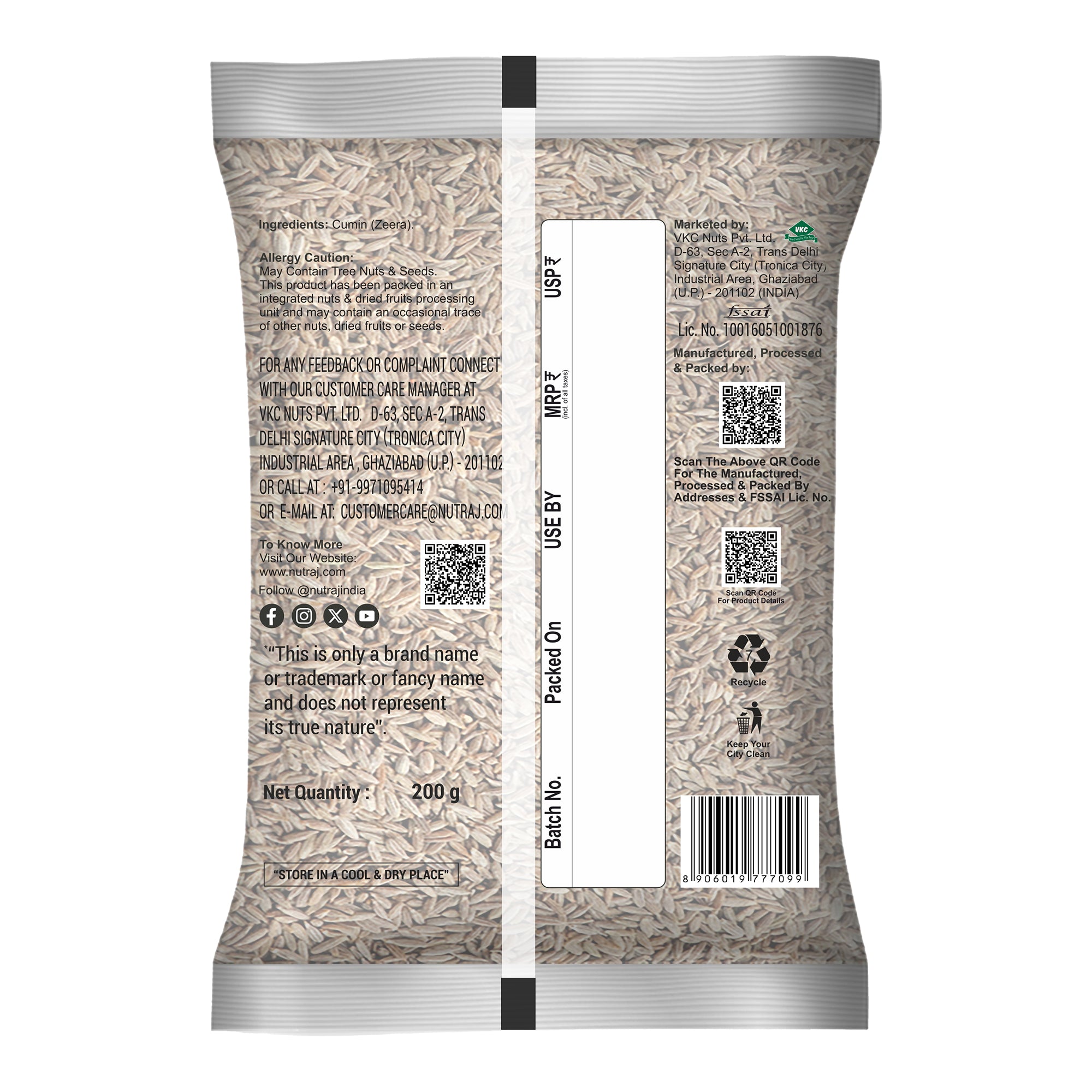 Jeera 200Gm |Cumin Seed | Sabut Jeera | Whole Spices | Sabut Masala