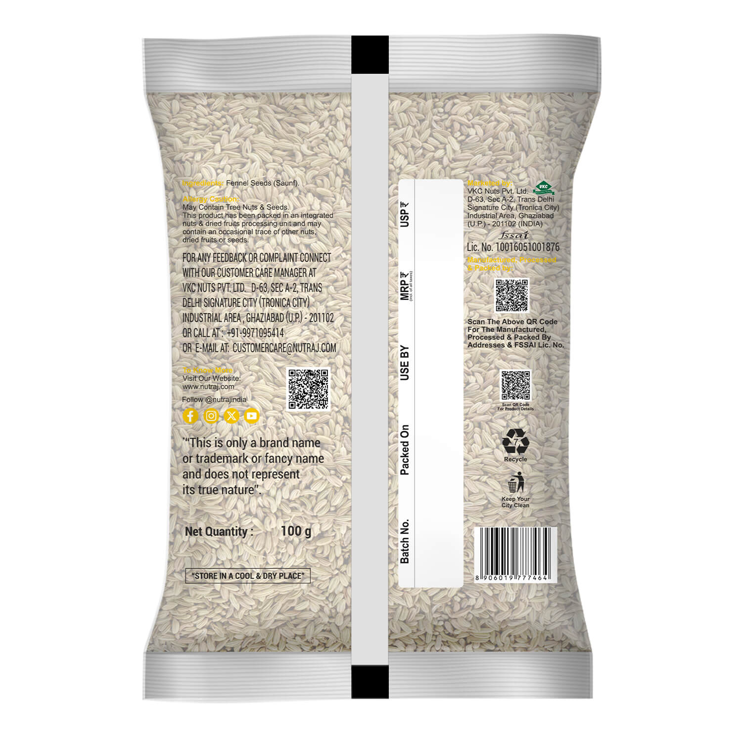 Whole Fennel Roasted 100Gm | Barik Saunf | Fennel Seeds | Mouth Freshner Saunf | Whole Fennel 100% Pure And Natural | Whole Spices