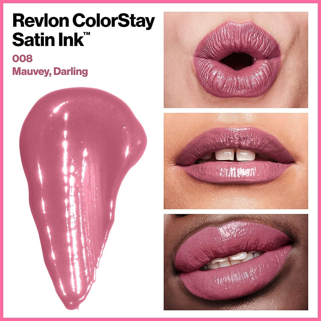 Longwear Rich 16-Hour Liquid Lip Color Mauvey Darling Colorstay Satin Ink 5g