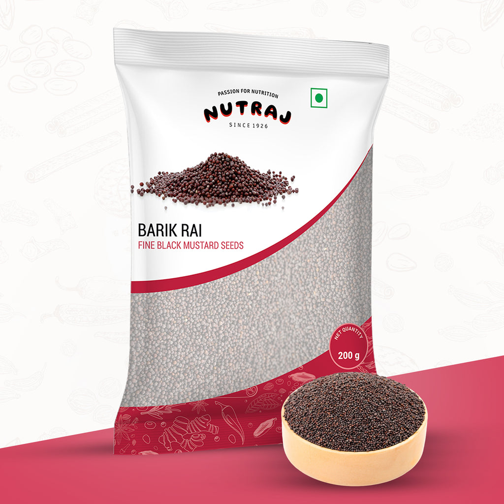 Mustard Seeds Small 200Gm | Black Mustard Rai Seeds Small | Sasive Seeds Whole Kaali Rai Dana | Sarson Dana Indian Whole Spice | Barik Rai