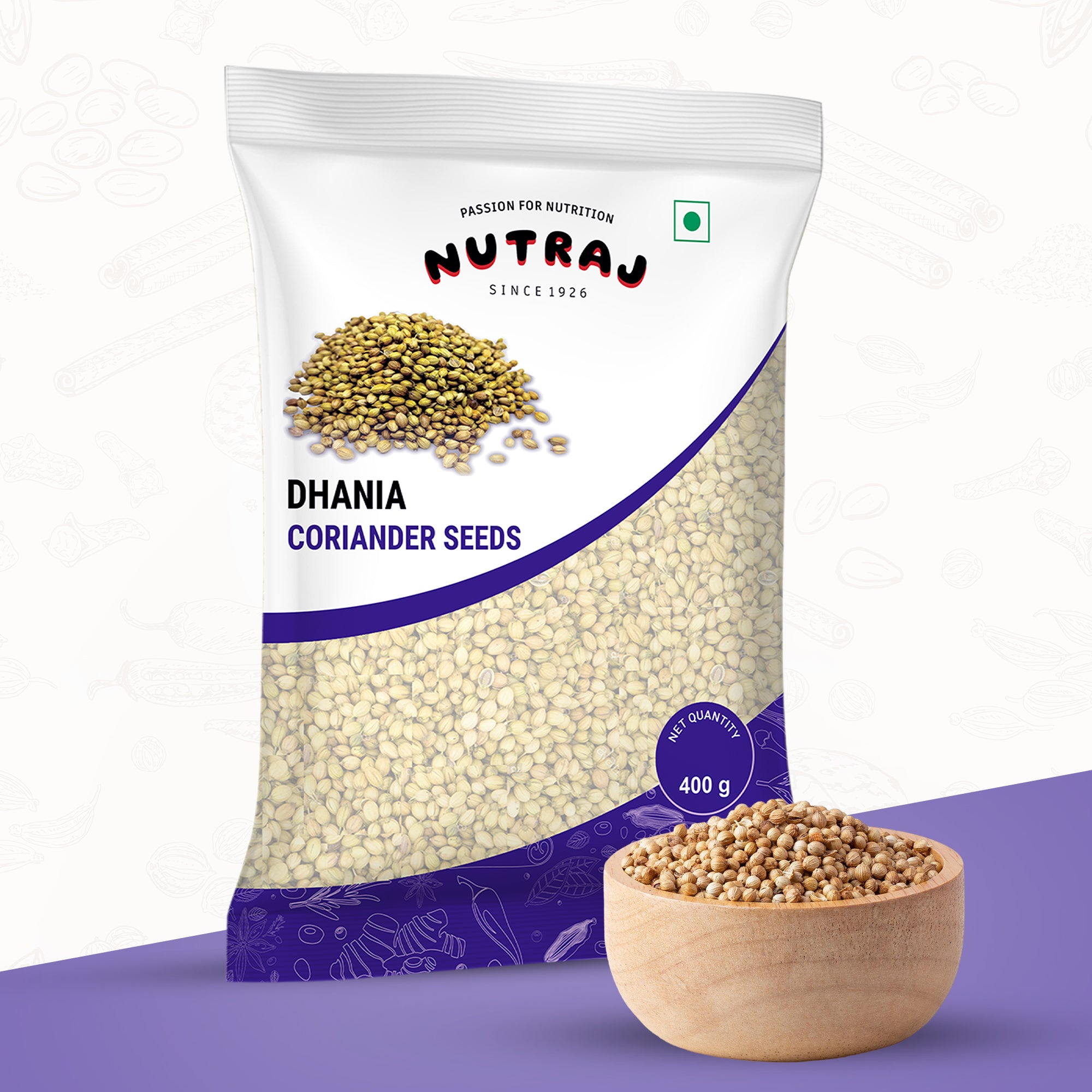 Whole Coriander Seeds  (400G X 2) | 100% Pure Dhaniya | Whole Spices