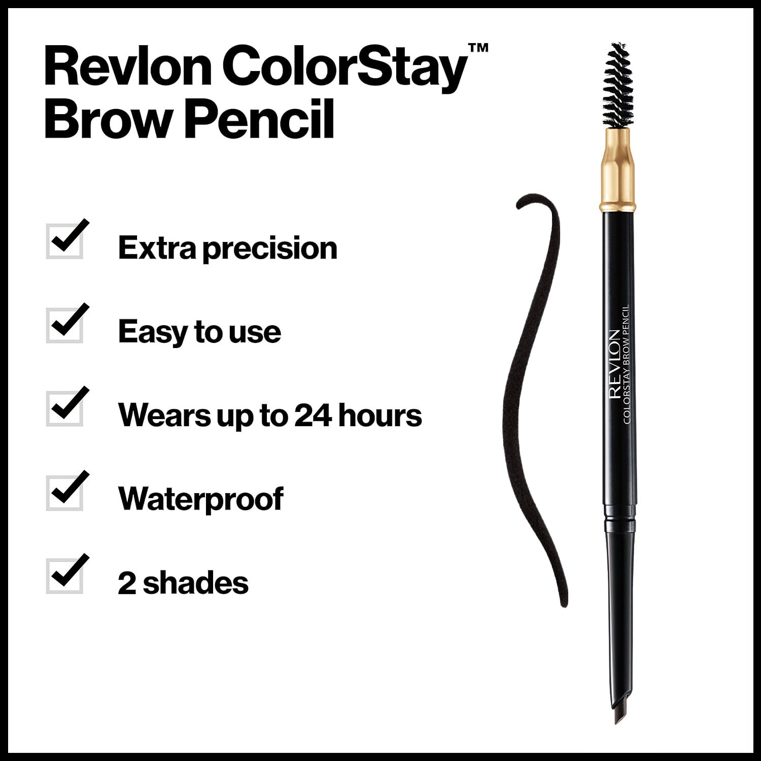Colorstay Brow Pencil, Sharpen Drawn & Defines Brows,Dark Brown 0.35g