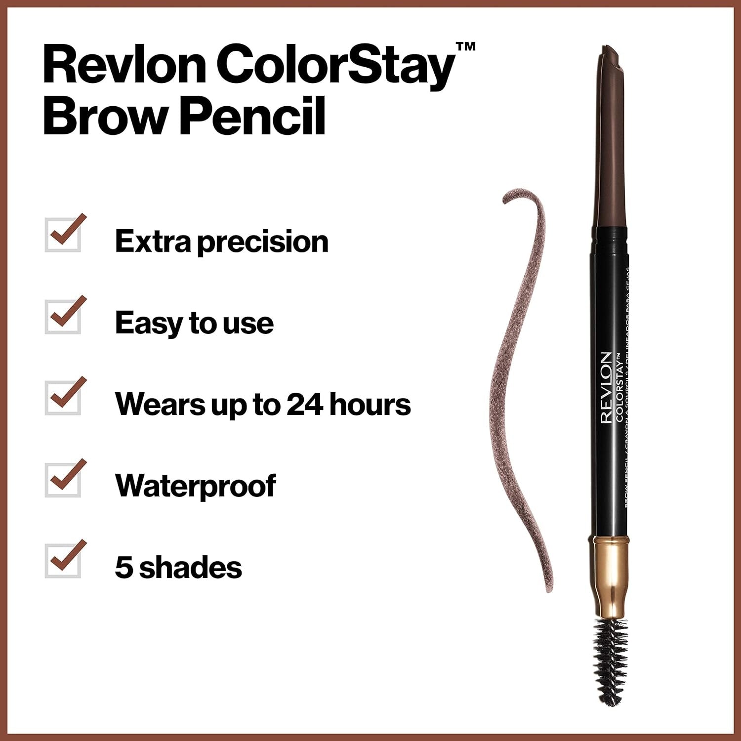 Colorstay Brow Pencil, Sharpen Drawn & Defines Brows,Soft Black 0.35g
