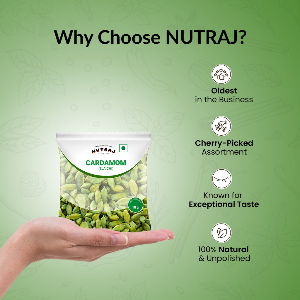 Whole Cardamom Green 10Gm | Elaichi | Whole Spices