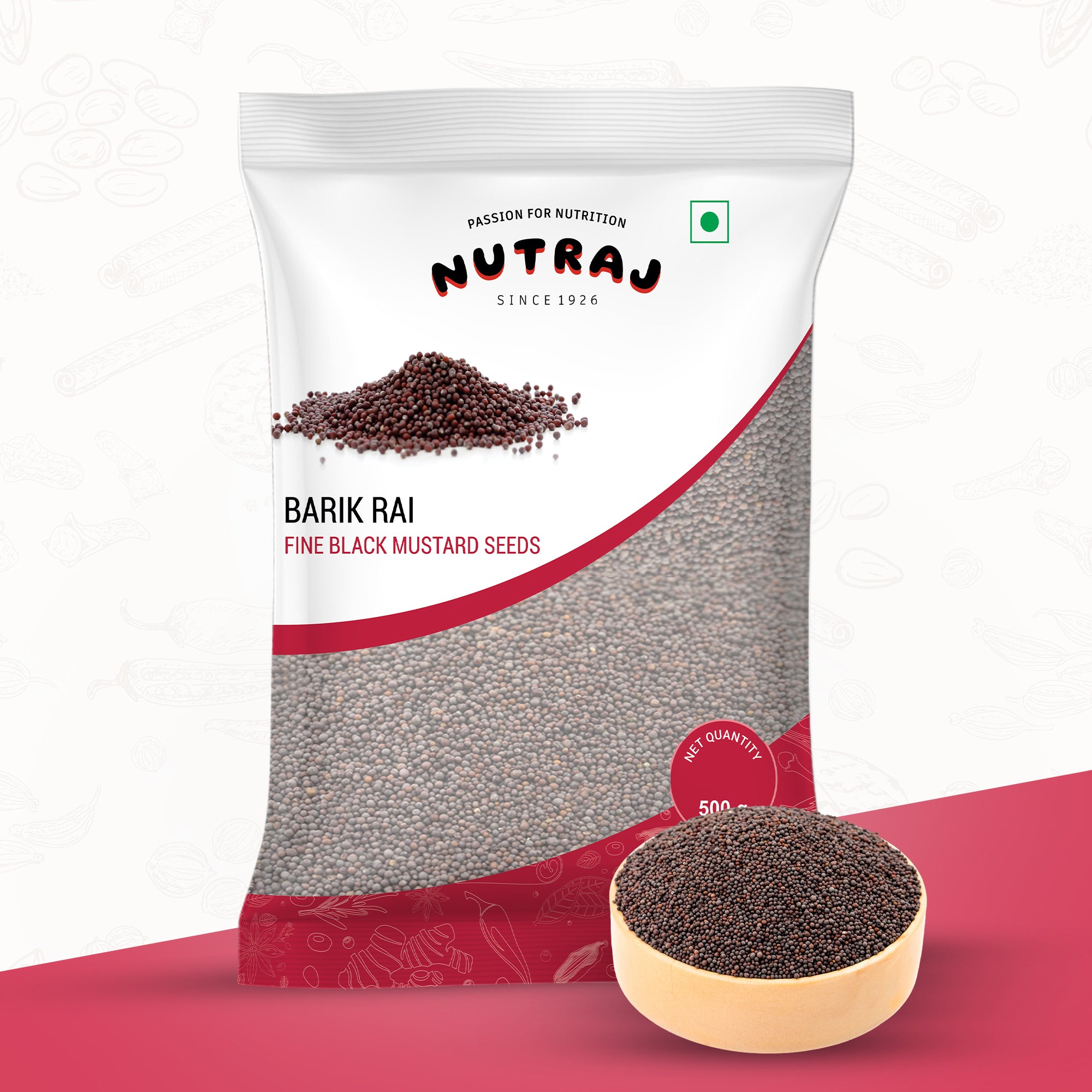 Mustard Seeds Small 500Gm | Black Mustard Rai Seeds Small | Sasive Seeds Whole Kaali Rai Dana | Sarson Dana Indian Whole Spice | Barik Rai