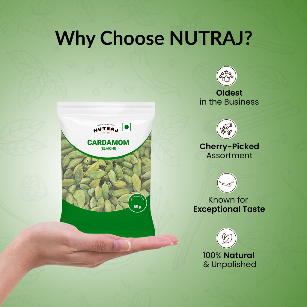 Whole Cardamom (Elaichi) 50G | No Artificial Colours Or Preservatives