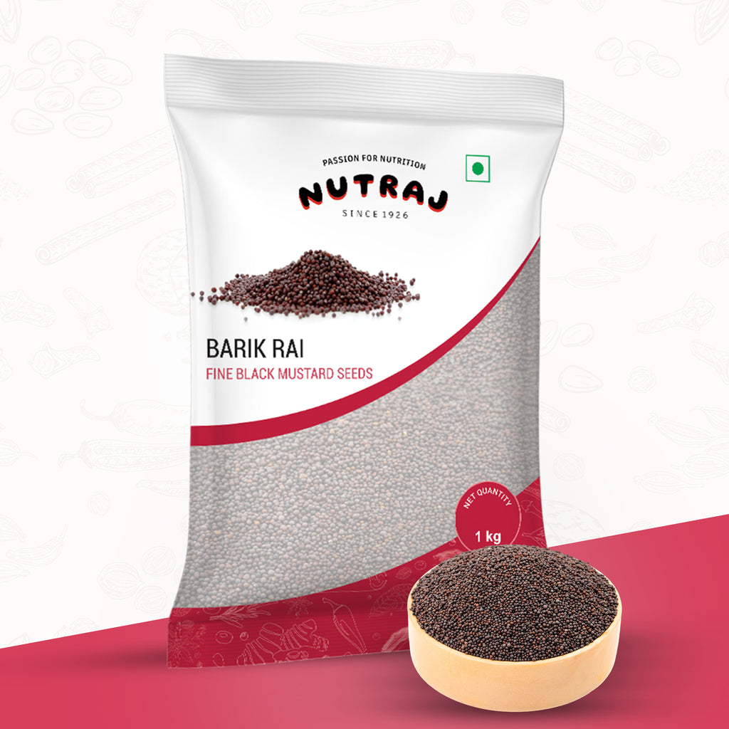 Mustard Seeds Small 1Kg | Black Mustard Rai Seeds Small | Sasive Seeds Whole Kaali Rai Dana | Sarson Dana Indian Whole Spice | Barik Rai
