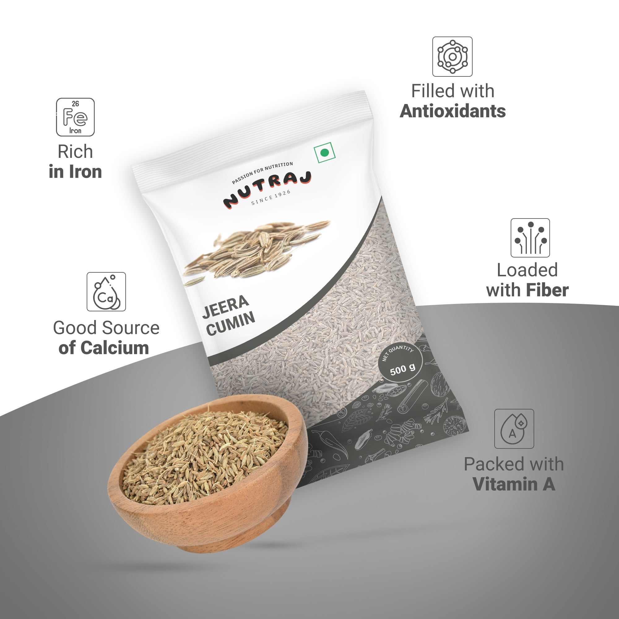 Whole Cumin 500Gm Seeds | Jeera