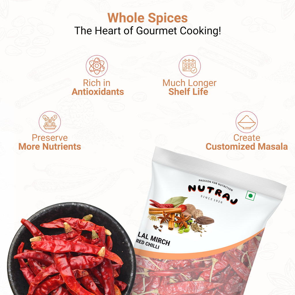 Whole Red Chilli (Lal Mirchi)  (200G X 3)
