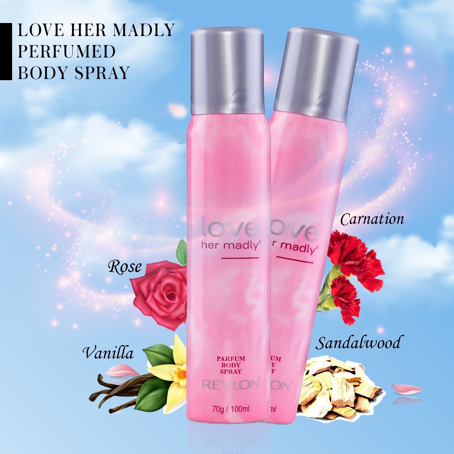 Rose Love Her Madly - Perfumed Body Spray For Women, 100 ml