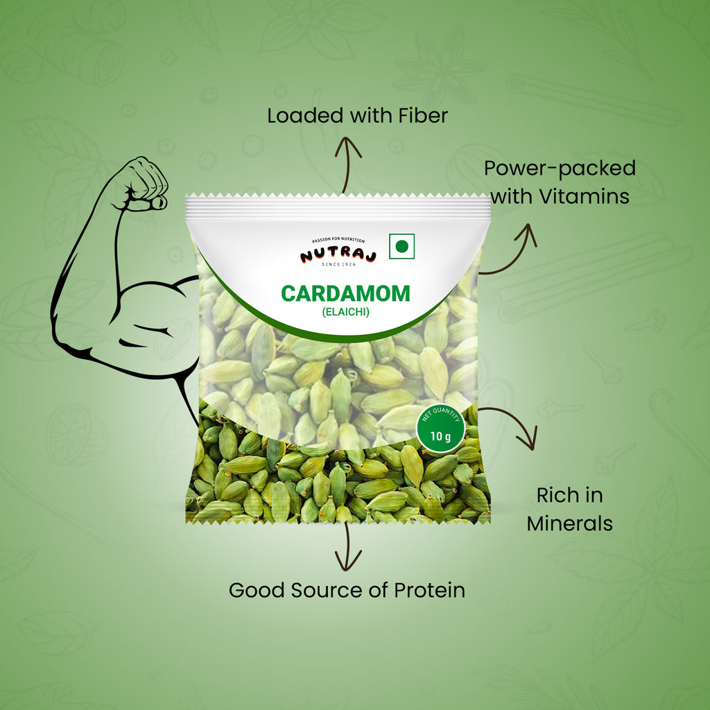 Whole Cardamom Green 10Gm | Elaichi | Whole Spices
