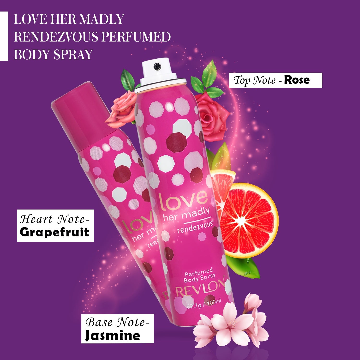 Love Her Madly Rendezvous Perfumed Deodorant Body Spray For Women, 100ml