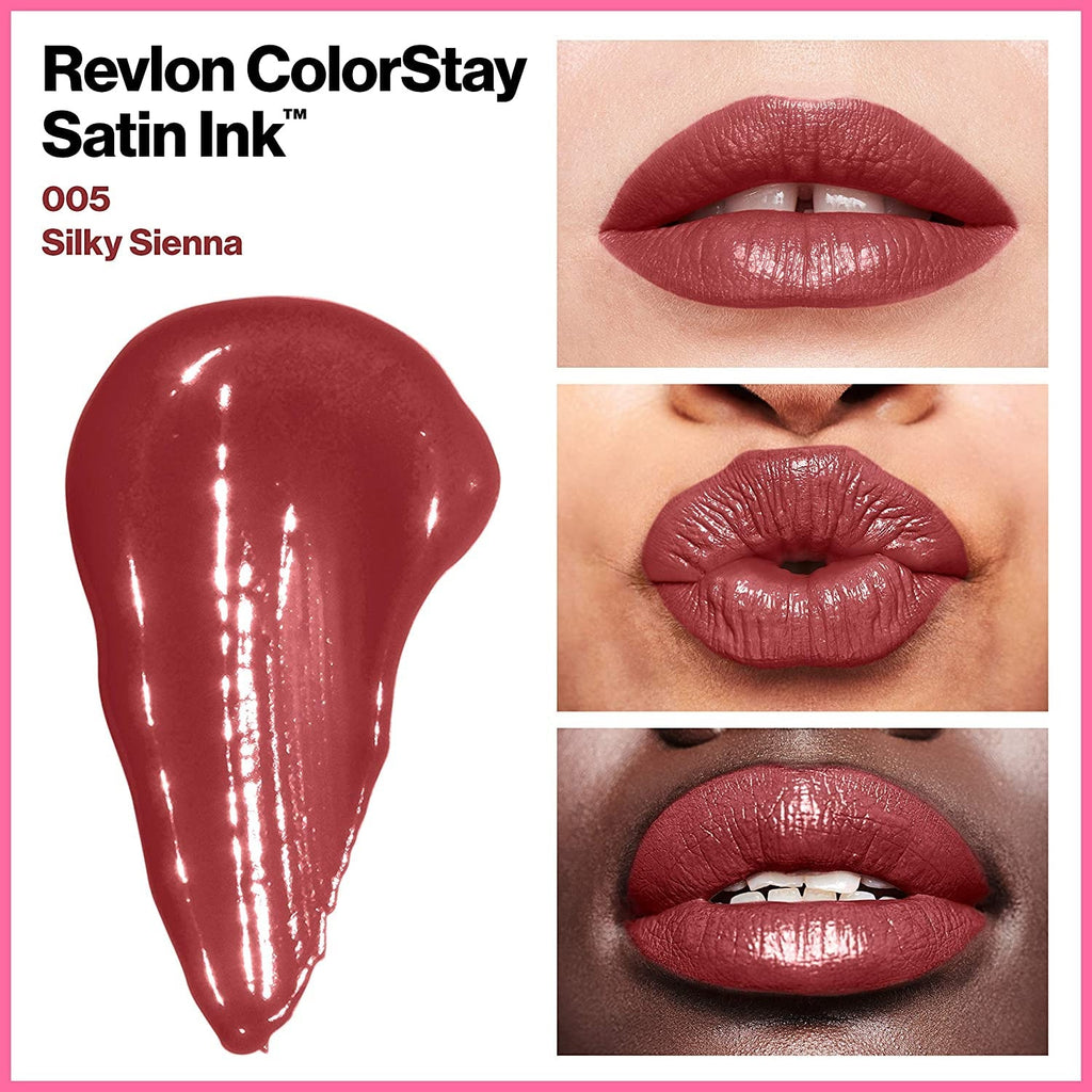 Longwear Rich 16-Hour Liquid Lip Color Silky Sienna Colorstay Satin Ink 5g