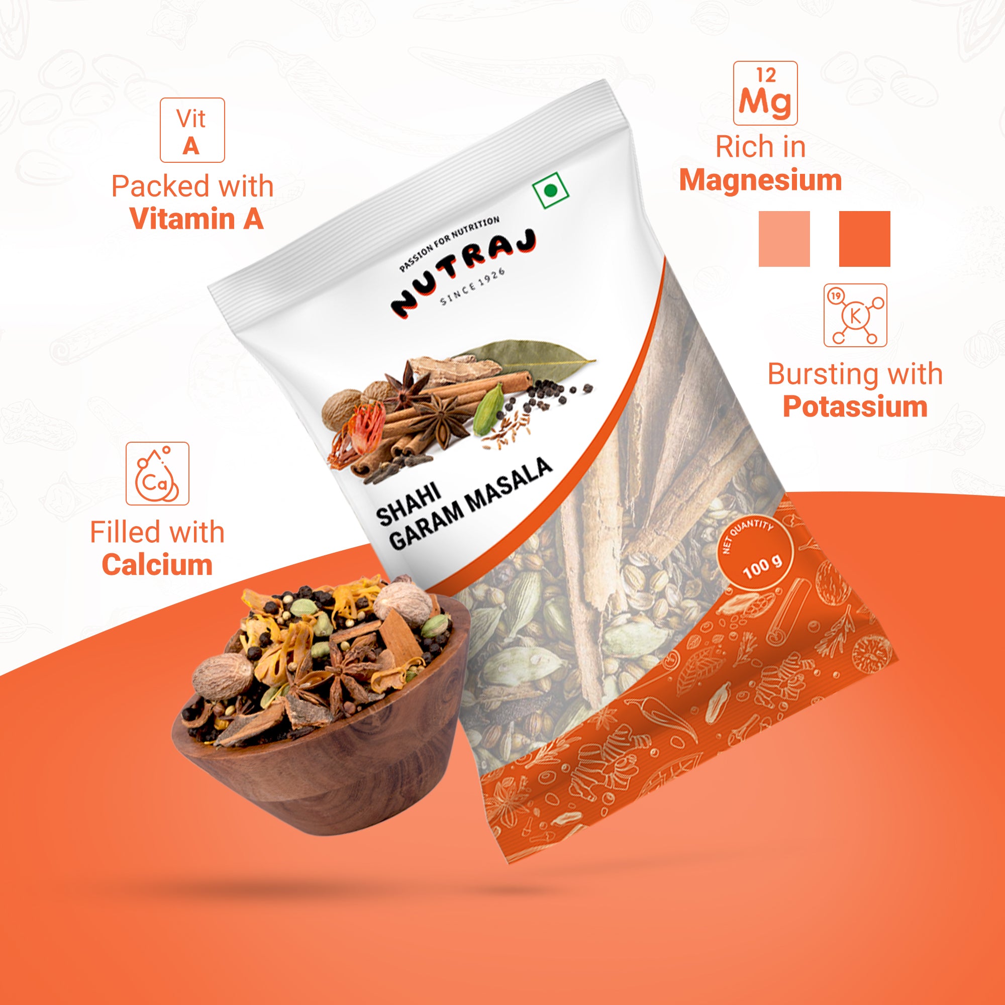 Garam Masala Whole 100Gm | Mix Gram Masala | Khada Masala | Sabut Mix Masala | Reduces Inflammation, Helps With Digestion & Provides Strong Antioxidants