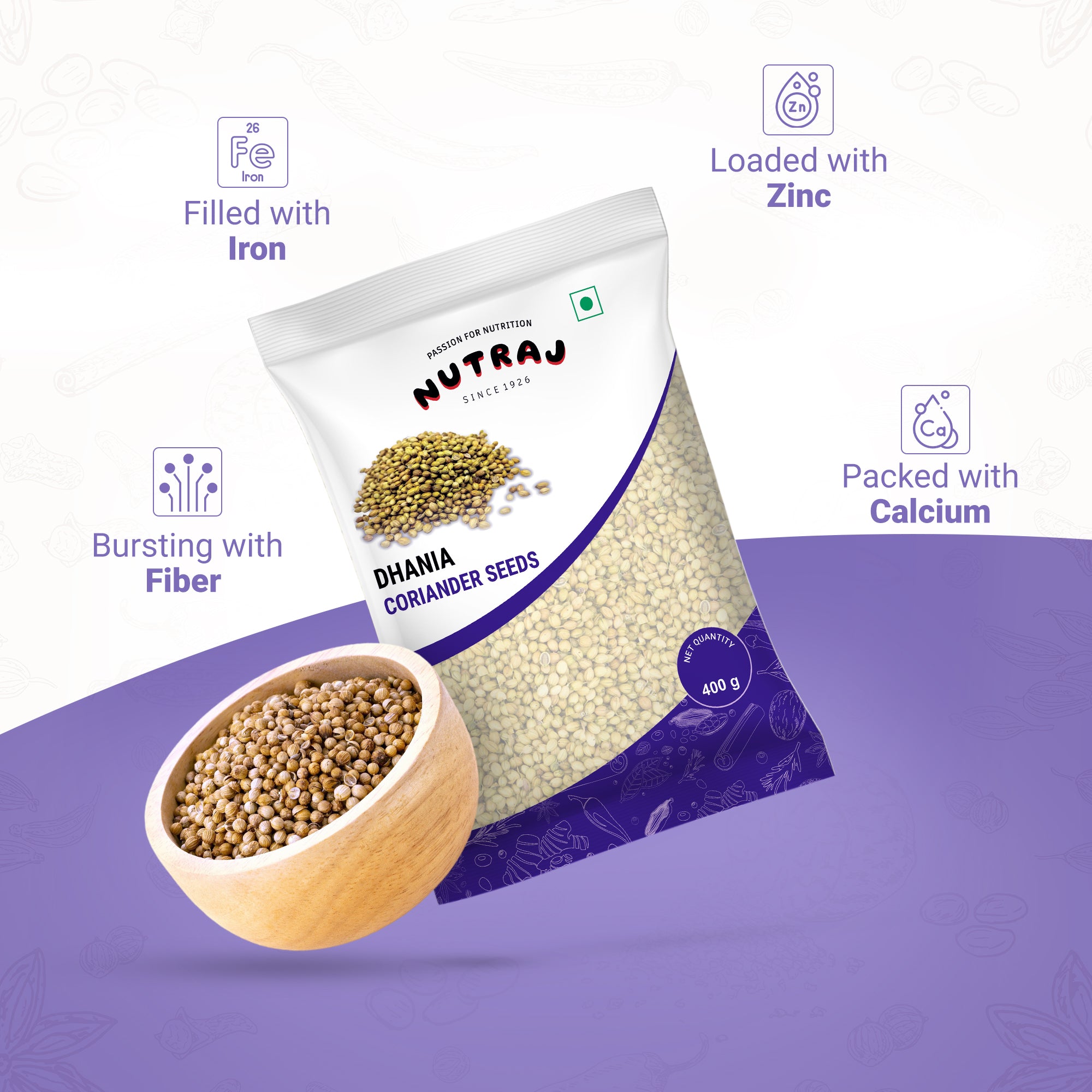 Whole Coriander Seeds 400G | Whole Dhaniya | 100% Pure Dhaniya | Whole Spices