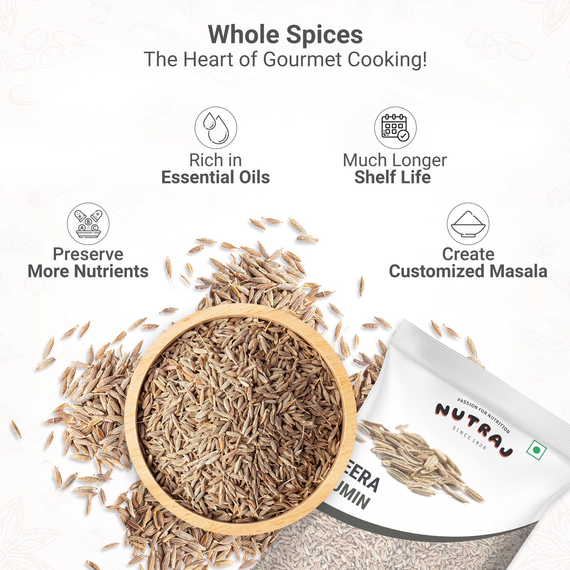 Jeera 200Gm |Cumin Seed | Sabut Jeera | Whole Spices | Sabut Masala
