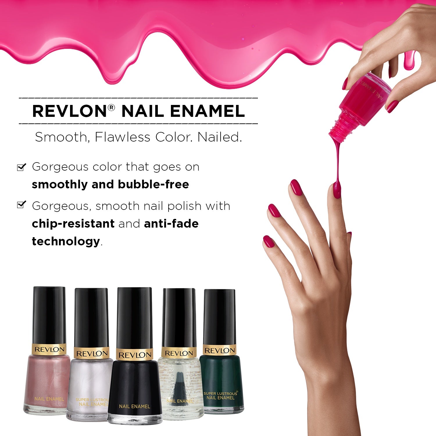 glossy Finish Nail Enamel, Peacock Blue, 8ml