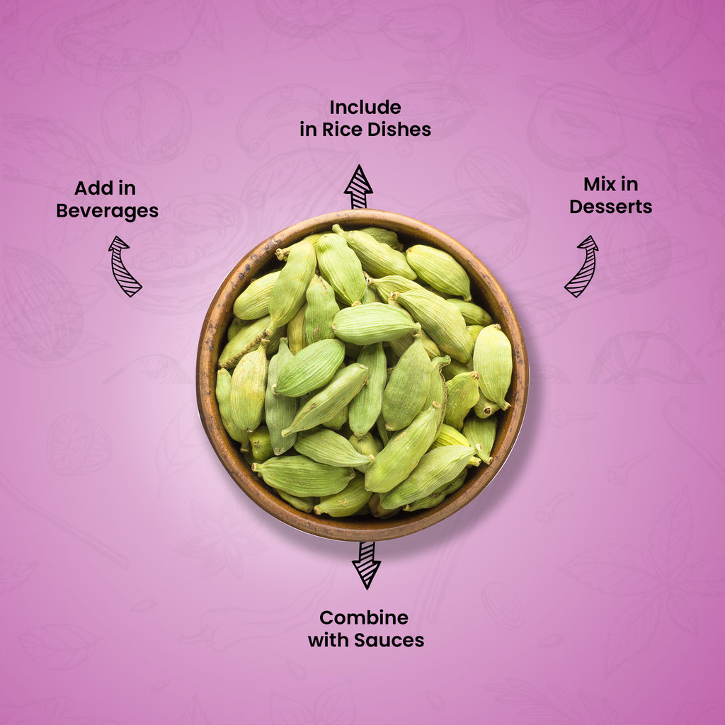 Whole Cardamom 500G Pouch | Elaichi | Whole Spices