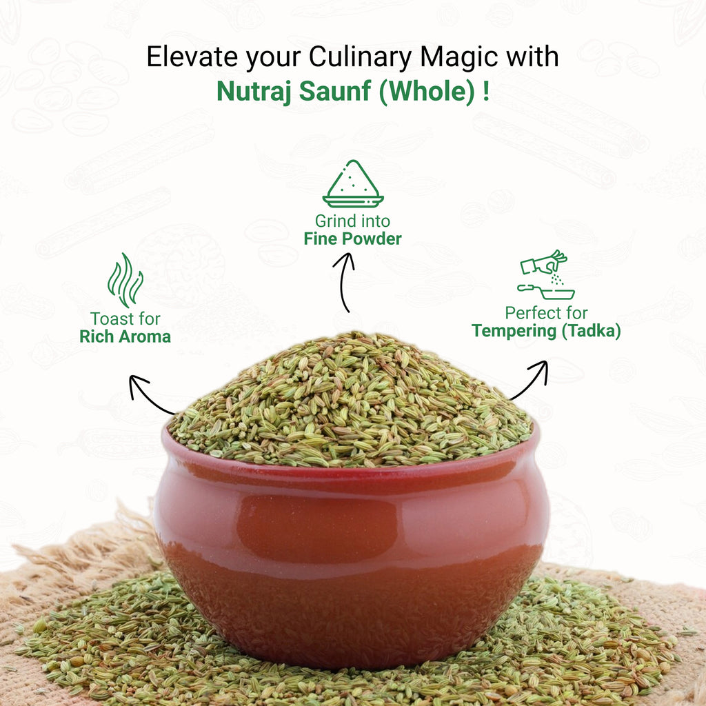 Whole Fennel Seeds (Badi Saunf) 200Gm | Mouth Freshner Saunf 100% Pure And Natural | Whole Spices