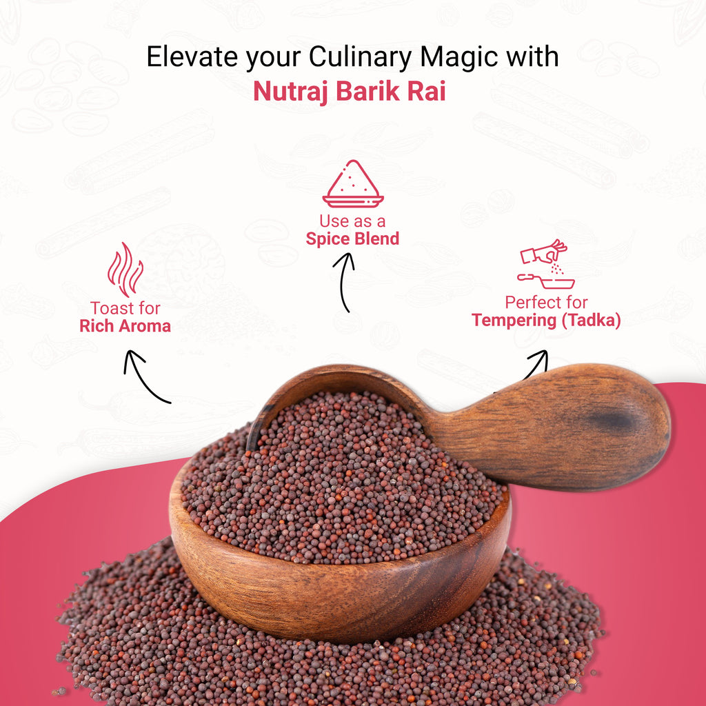 Mustard Seeds Small 1Kg | Black Mustard Rai Seeds Small | Sasive Seeds Whole Kaali Rai Dana | Sarson Dana Indian Whole Spice | Barik Rai