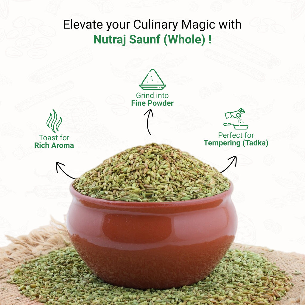 Whole Fennel Seeds (Badi Saunf) 100Gm | Mouth Freshner Saunf 100% Pure And Natural