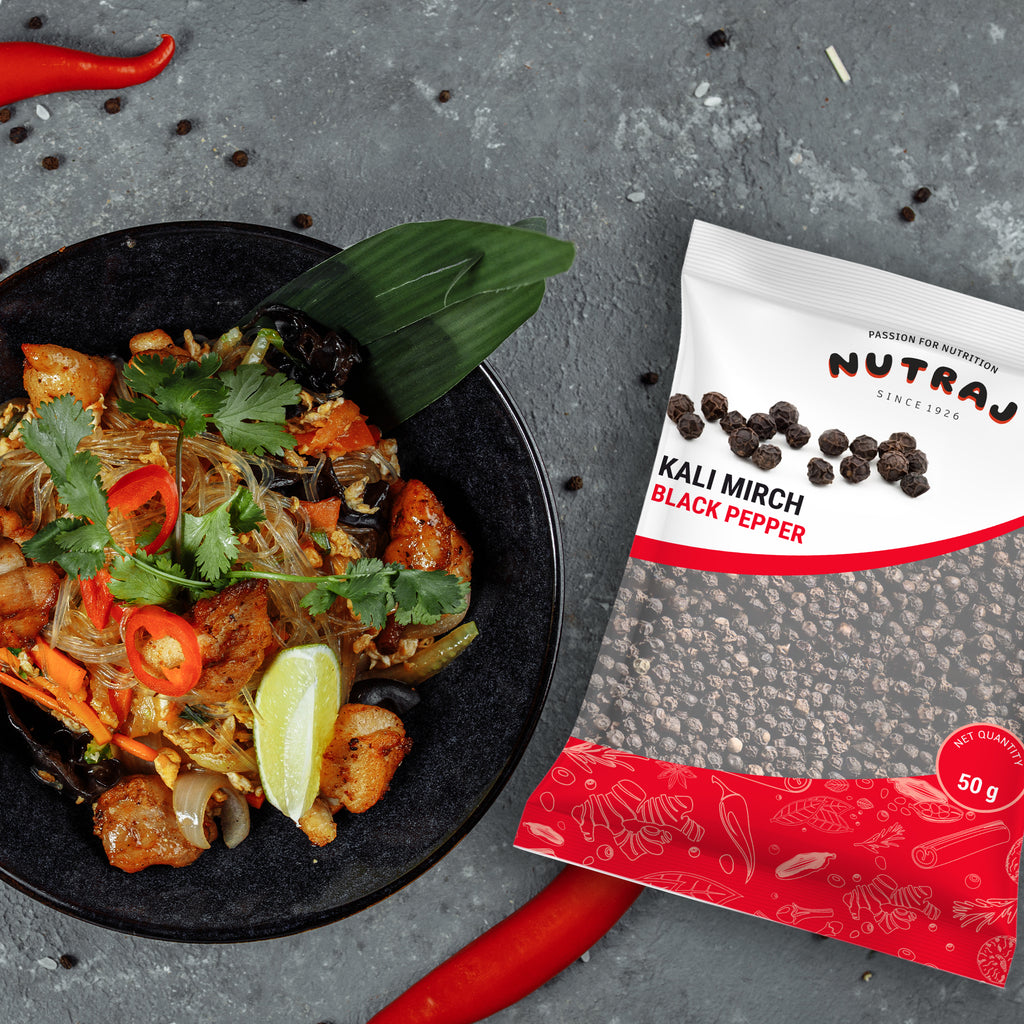 Black Pepper Seeds 50G | Kali Mirch | Authentic Taste Whole Black Pepper | Black Pepper Can Support Digestion