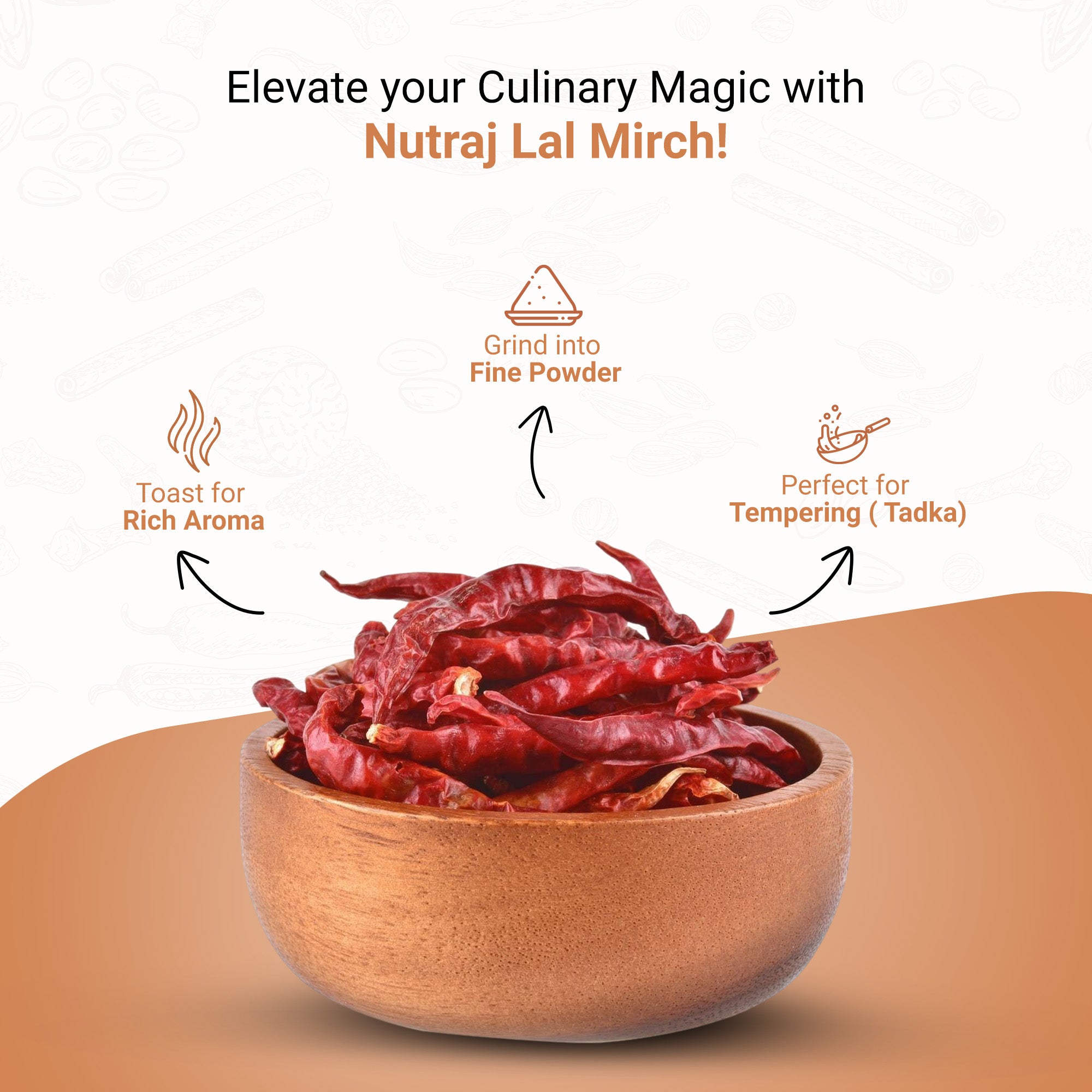 Whole Red Chilli (Lal Mirchi)  (200G X 4)