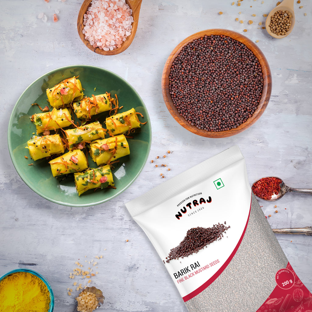 Mustard Seeds Small 200Gm | Black Mustard Rai Seeds Small | Sasive Seeds Whole Kaali Rai Dana | Sarson Dana Indian Whole Spice | Barik Rai